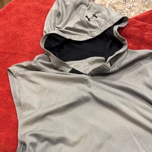 Under Armour Silver Sleeveless Hoodie